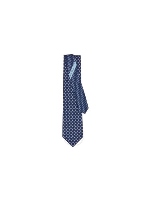 FERRAGAMO Ferragamo Men's Blue Dart Print Silk Tie
