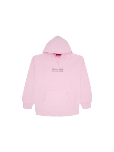 Supreme Supreme KAWS Chalk Logo Hooded Sweatshirt Light Pink