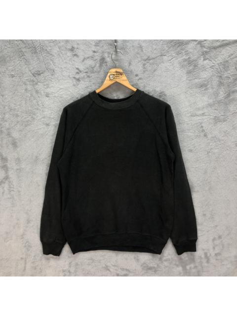 Other Designers Vintage - VINTAGE HANES MADE IN USA BLACK PLAIN SWEATSHIRTS #5255-178