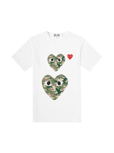 Comme des Garçons PLAY Comme des Garçons Short-Sleeve Play T-Shirt With Double Camo Hearts 'White'