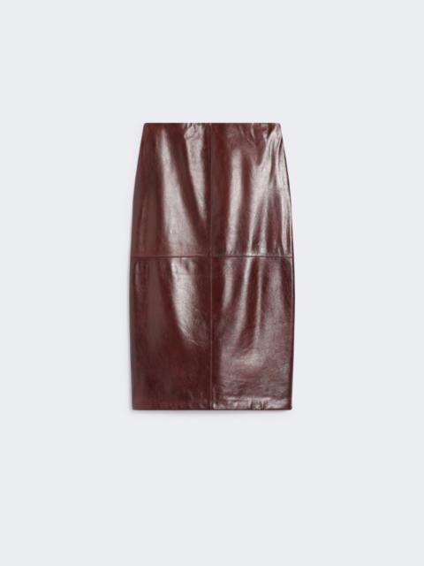 Sportmax Midi leather skirt - BORDEAUX
