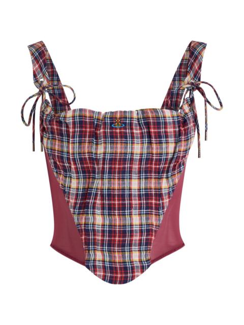 Vivienne Westwood Puppy Checked Linen-blend Corset
