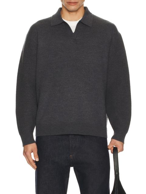 Theory Boiled Merino Long Sleeve Jonny Collar
