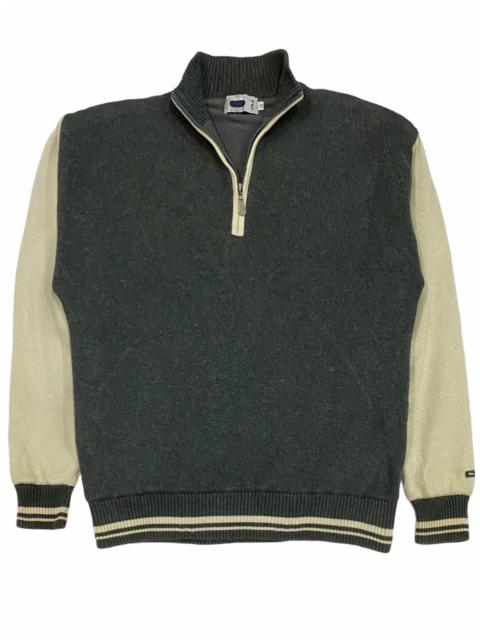 Other Designers Fila - VINTAGE 90s SWEATSHIRT HALF BUTTON VARSITY BY FILA