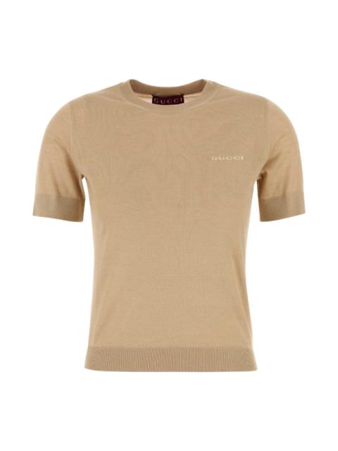 GUCCI Beige Cashmere Blend Sweater