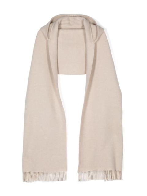 Brunello Cucinelli Women Hooded Wool And Cashmere Knit Scarf