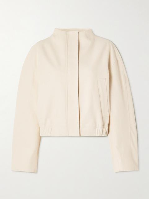Loulou de Saison Bago Cropped Textured Cotton-blend Twill Jacket