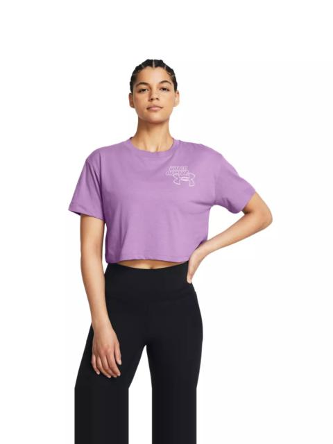 Under Armour Women's Bubble Script Crop Tee