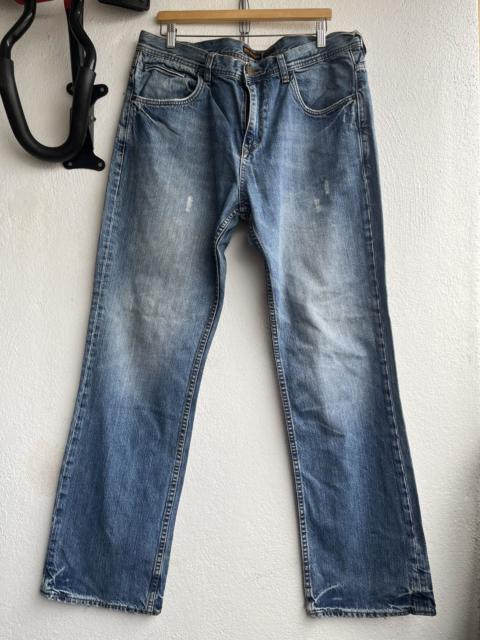 VINTAGE BEN SHERMAN REDLINE JEANS BIG BEAT DISTRESSED DENIM