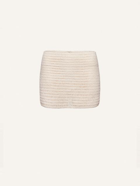 MAGDA BUTRYM Crochet mini skirt in cream