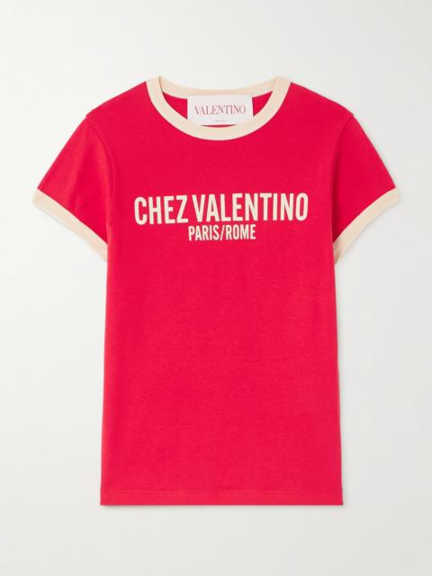 Valentino Printed Cotton-jersey T-shirt