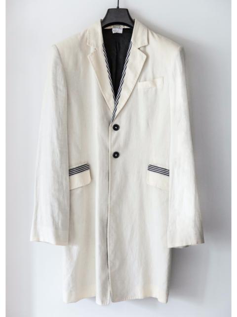 Ann Demeulemeester S/S08 Wool/Silk Striped Detail Coat