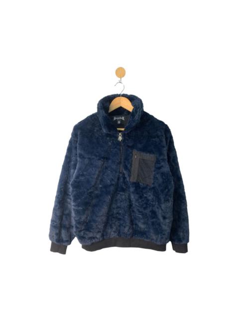 Other Designers Designer - Supplier Fleece Half Zipper Navy Blue Fleece Sweater
