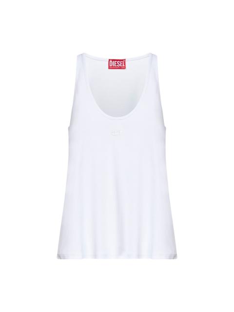 Diesel White ribbed cotton T-Ipsya-Lkds tank top