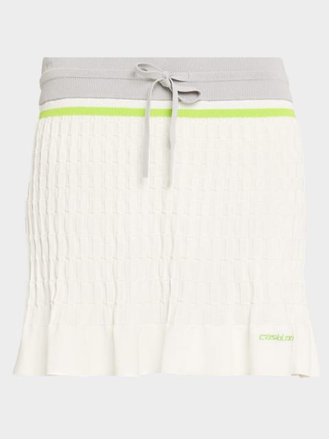 CASABLANCA Textured Knit Tennis Mini Skirt