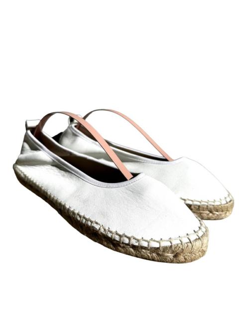 Free People Maya Espadrille Ballet Flats Almond Toe Slip On Leather White 6