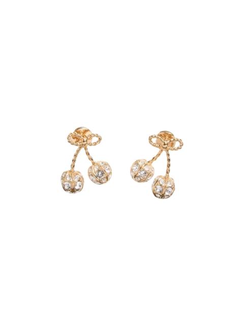 Valentino "cherryfic" Earrings With Rhinestones