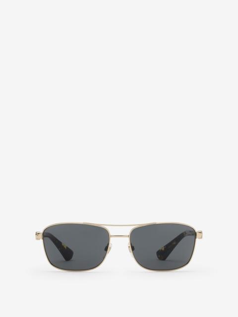 Burberry Metal Shield Rectangular Sunglasses​