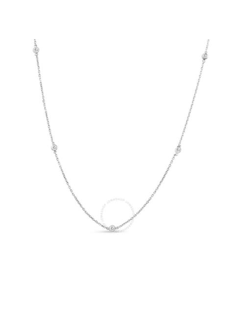 Haus Of Brilliance - Haus of Brilliance .925 Sterling Silver 1/2 Cttw Bezel Set Lab Grown Diamond 5 Station Necklace - 18