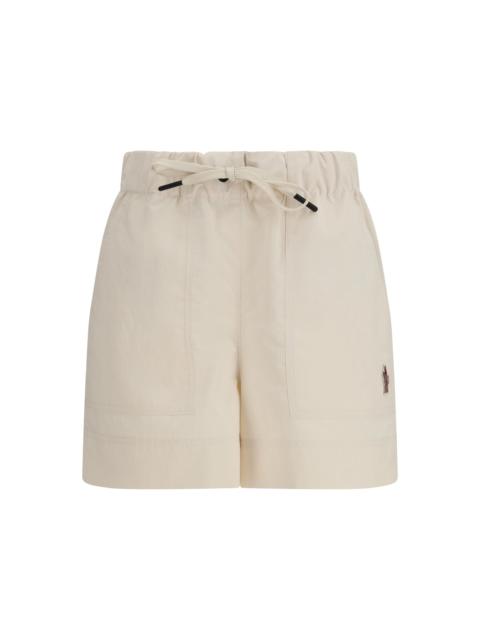Moncler Grenoble Moncler Grenoble Embroidered Shorts Cream