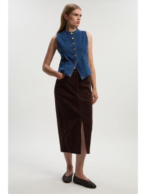 KAREN MILLEN Stretch Cord Midi Pencil Skirt