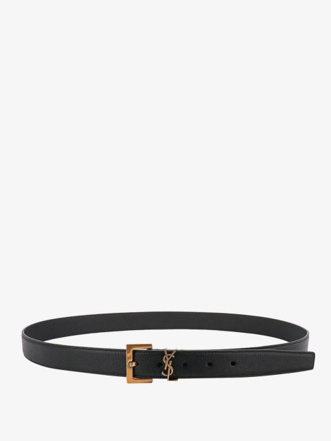 Saint Laurent Hammered Leather Belt