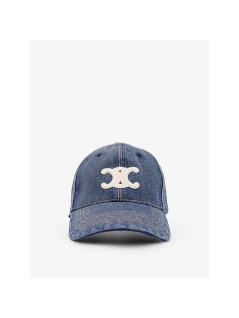 CELINE CELINE Triomphe Blue Baseball Cap New & Authentic (Men's siz