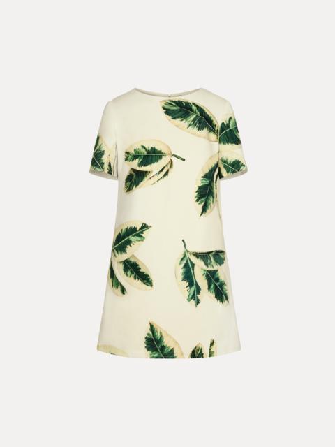 Oscar de la Renta FICUS LEAVES SHIFT DRESS