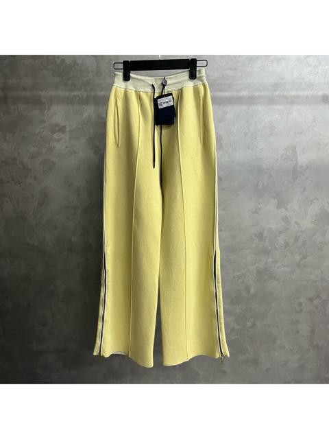 Louis Vuitton Louis Vuitton Solid Yellow Straight-Leg Casual Trousers with Drawstring