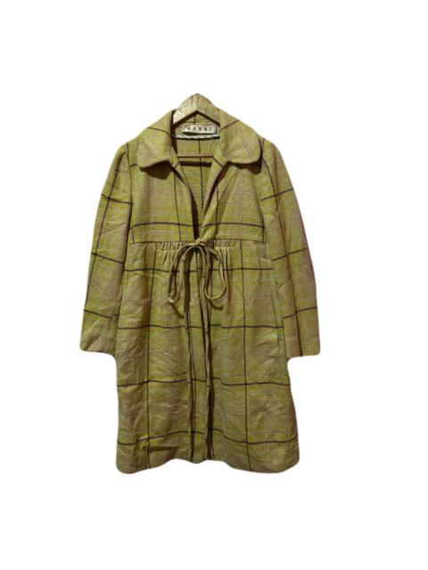 Marni MARNI Vintage Wool Check Coat Dress Italy 2000s Outerwear