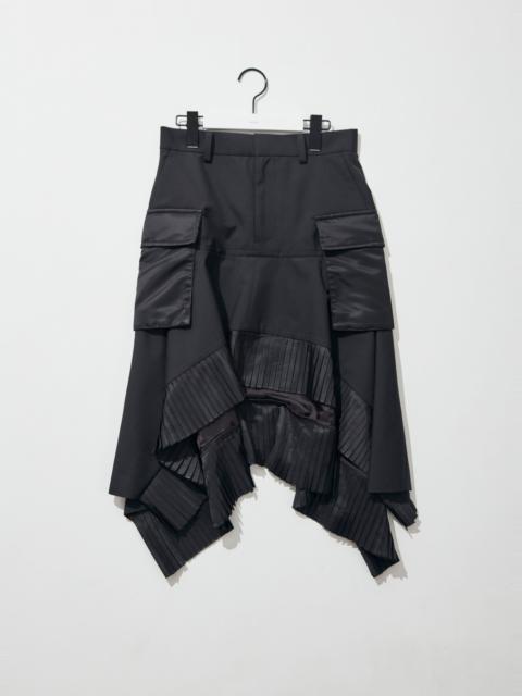 sacai Suiting x Nylon Twill Skirt