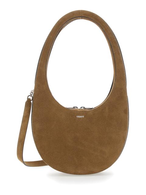 COPERNI Coperni Women 'Swipe' Brown Crossbody Bag With Logo Detail And Shoulder Strap In Suede Woman