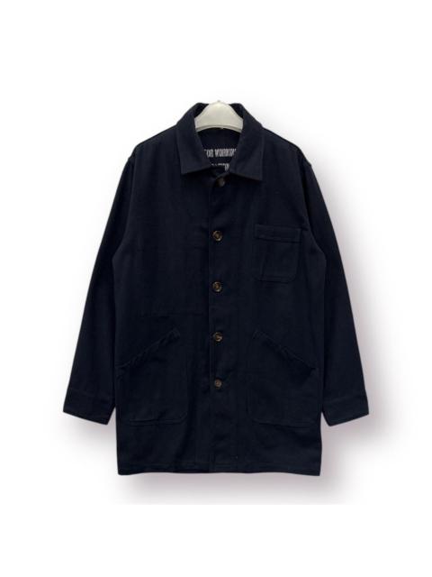 Other Designers Vintage - 🔥 TEMPTATION Japan Navy Blue Wool Long Coat - M