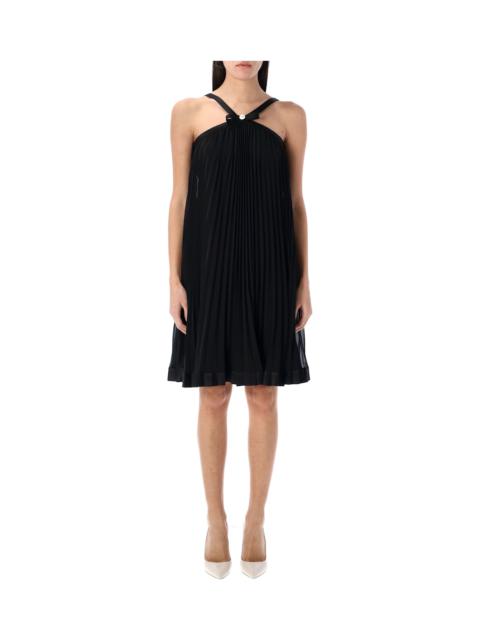 VERSACE Halterneck Pleated Mini Dress