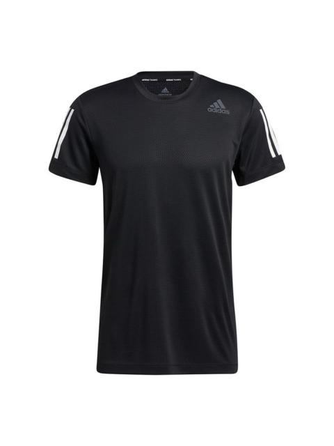 adidas adidas H.rdy Warri Tee Contrasting Colors Breathable Sports Short Sleeve Black GT8259