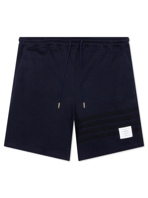 Thom Browne SEERSUCKER LOOPBACK SWEATSHORTS - NAVY