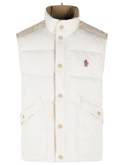 Moncler Grenoble Moncler Grenoble 'SCAIS' White Polyester Feather Padded Vest
