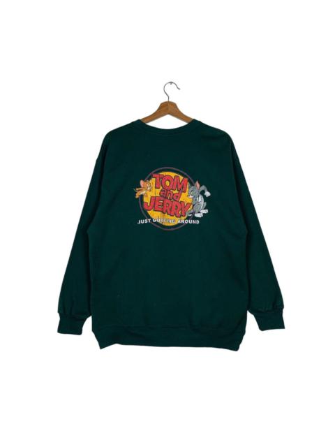 Other Designers Cartoon Network - TOM & JERRY Graphics Printed Green Sweatshirt #1538-C69