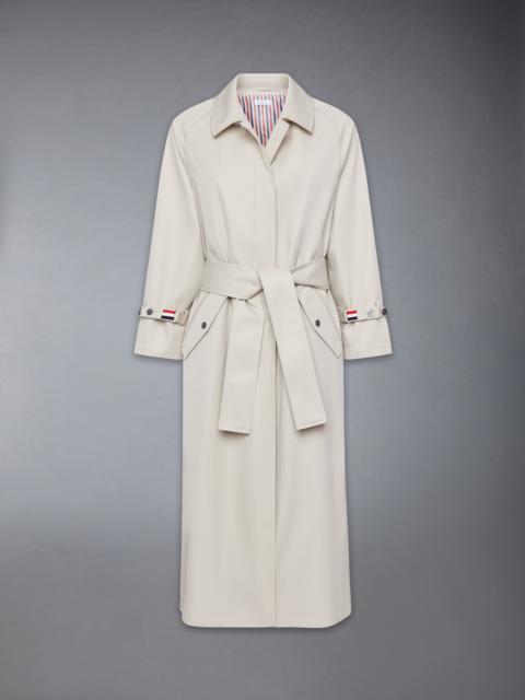 Thom Browne WATERPROOF COTTON TWILL RAGLAN TRENCH OVERCOAT