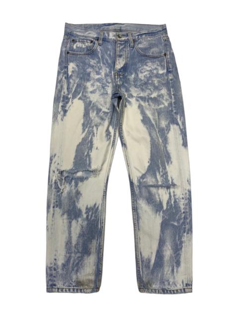 Other Designers Archival Clothing - BLEACHED JEANASIS DISTRESSED DENIM JEANS