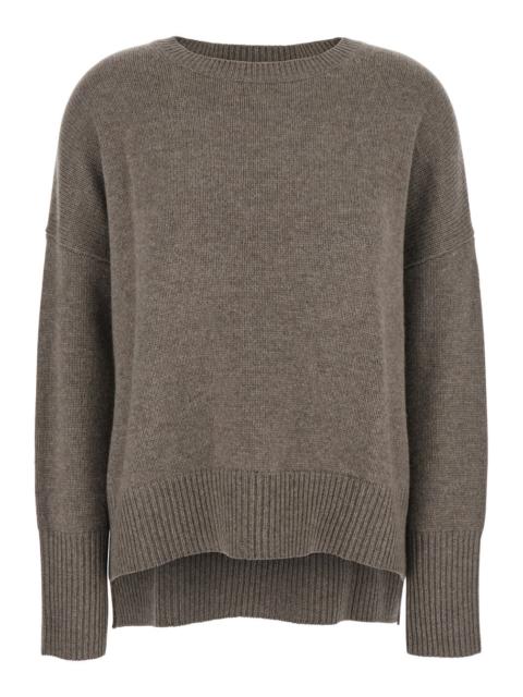 LISA YANG Lisa Yang Women Sweater 'Mila' With Ribbed Finishes In Gray Cashmere Woman