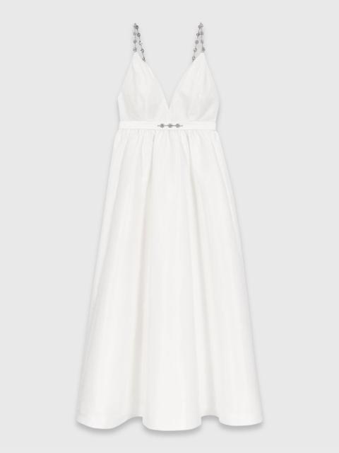 maje Jewelled taffeta maxi dress