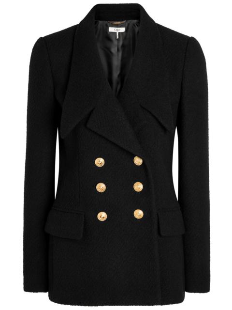 Chloé Chloe Double-breasted Bouclé Wool-blend Blazer