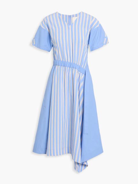 3.1 Phillip Lim Draped striped cotton-poplin midi dress