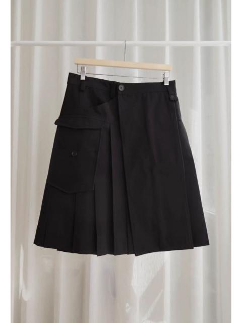 Simone Rocha Simone Rocha 23SS runway black diagonally cut pleated skirt