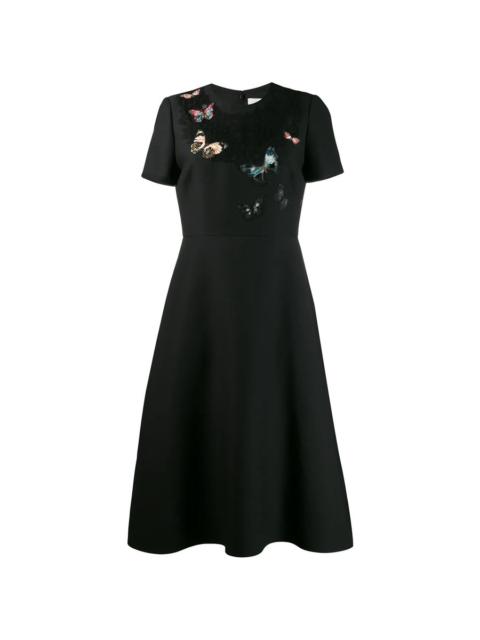 Valentino Valentino Garavani Embroidered Crêpe Couture Dress