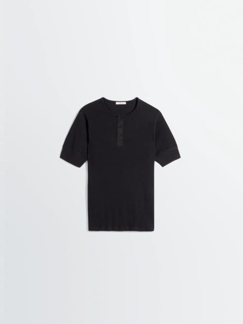 Lemaire RIB HENLEY TOP IN COTTON LINEN RIB JERSEY