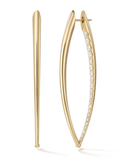 MELISSA KAYE XL Cristina Partial Diamond Earrings