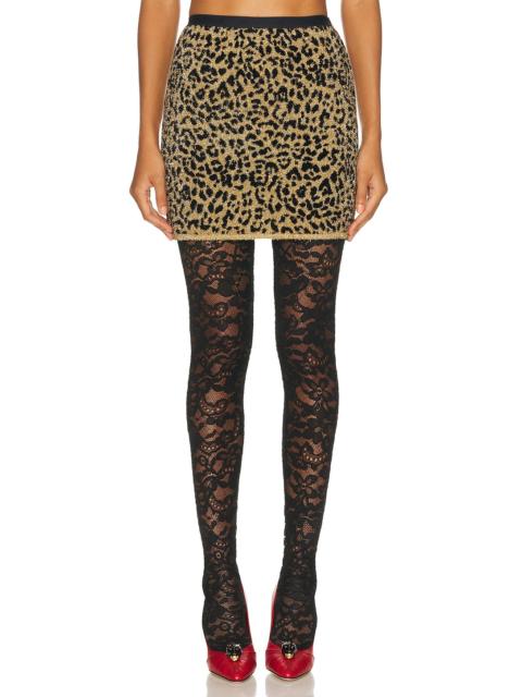 Valentino Animalier Jacquard Skirt