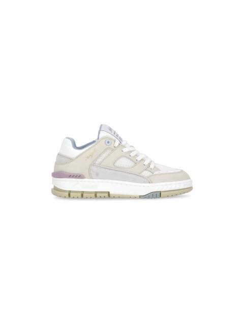 Axel Arigato 'area Lo' White And Multicolor Sneakers With Logo Detail In Leather Blend Woman